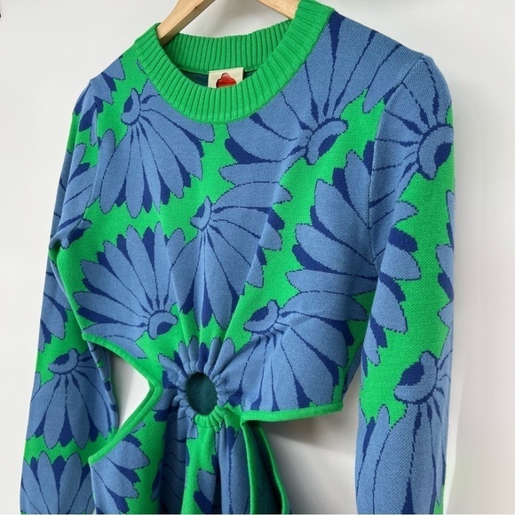 Farm‎ Rio Green Copacabana Mini Knit Dress - Picture 10 of 12